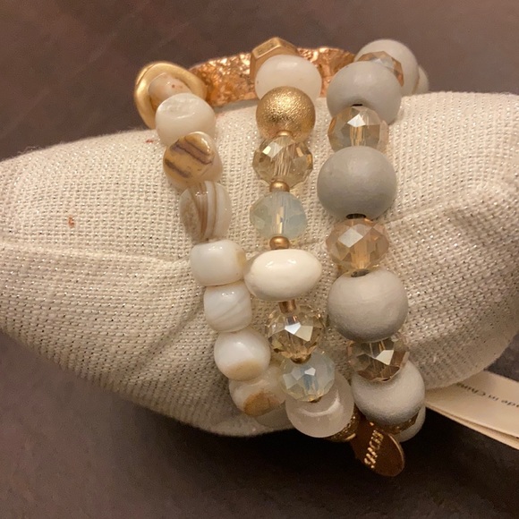 ⚜️Saachi Genuine Agate Stone Druzy Bead Bracelet! - Picture 5 of 6